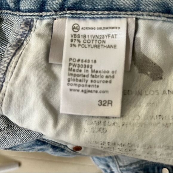 AG® Adriano Goldshmied Alexxis Jean Shorts in 23 Years Facade Patched, 32, NWT - Picture 10 of 11
